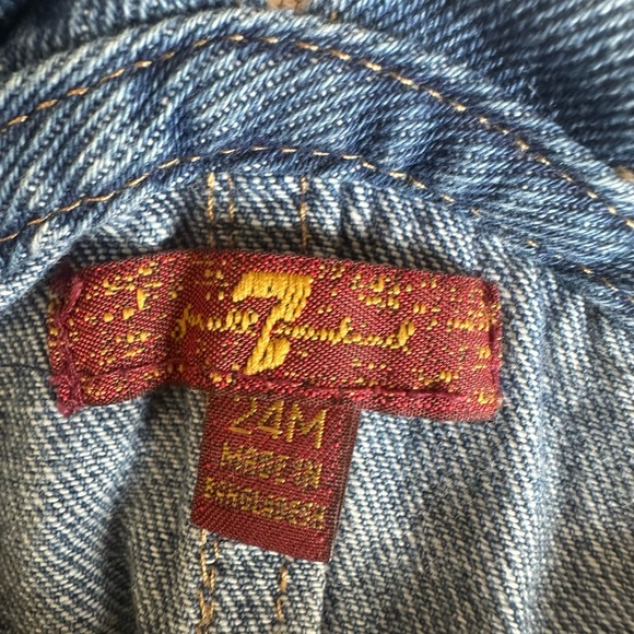 7 For All Mankind Blue Denim Kids Dress - Picture 3 of 3